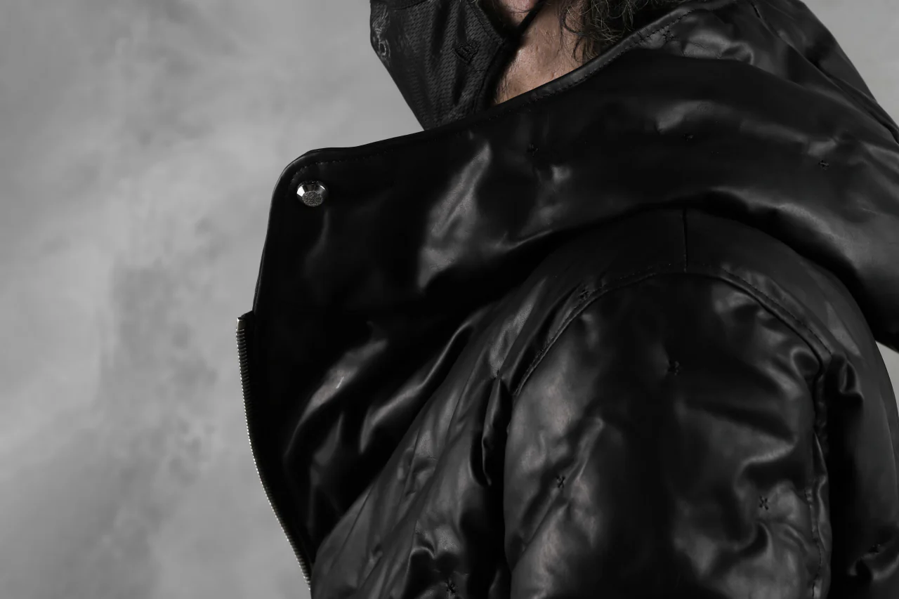 BACKLASH THE LINE exclusive HOODED DOWN JACKET / GUIDI CALF + POLISH WHITE GOOSE (BLACK) - Image 71
