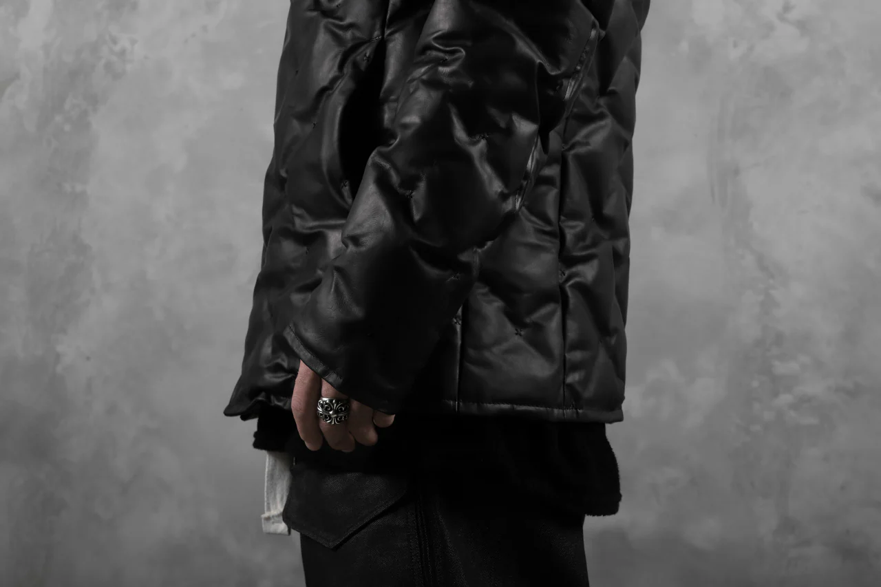 BACKLASH THE LINE exclusive HOODED DOWN JACKET / GUIDI CALF + POLISH WHITE GOOSE (BLACK) - Image 72