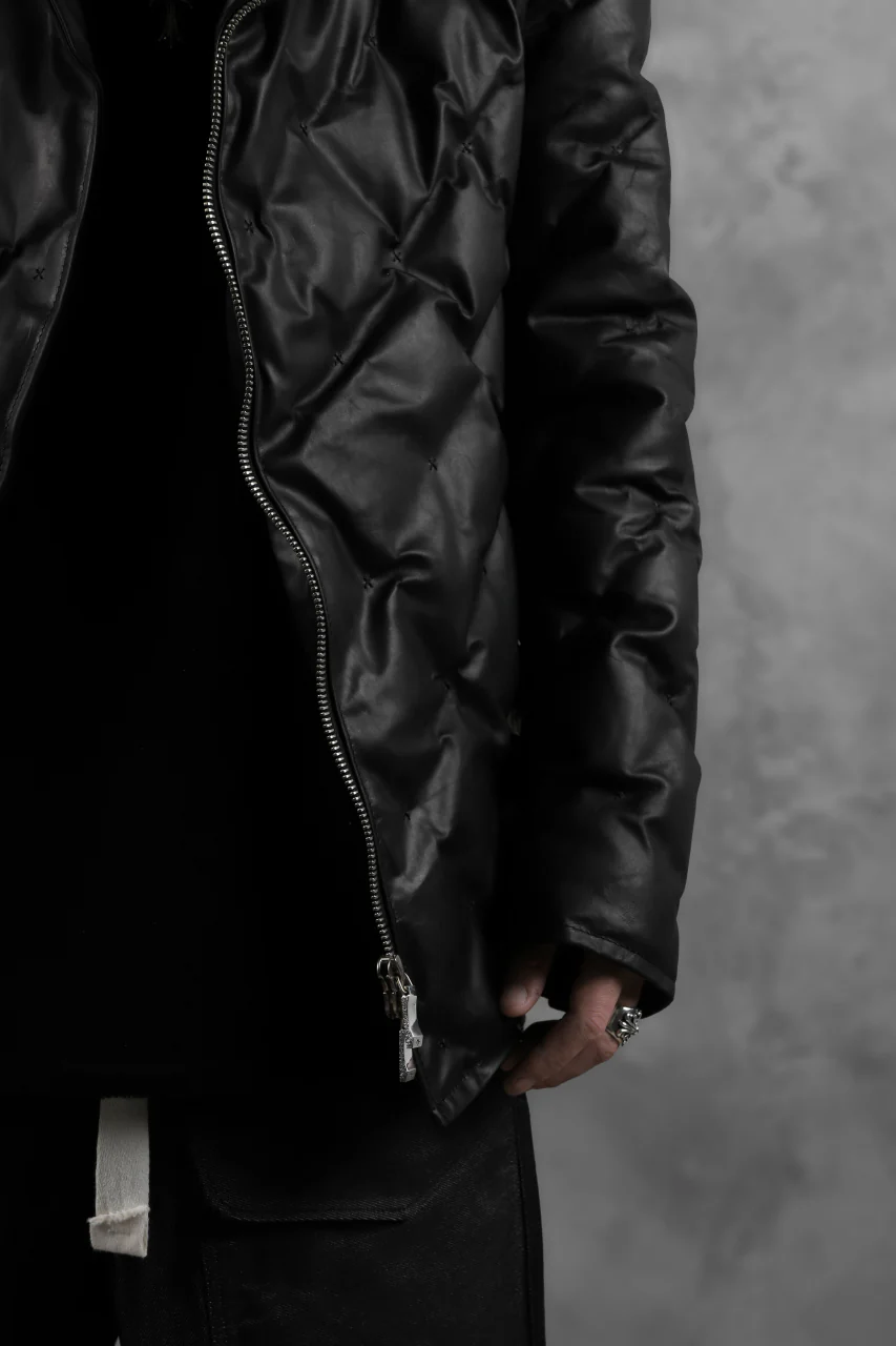 BACKLASH THE LINE exclusive HOODED DOWN JACKET / GUIDI CALF + POLISH WHITE GOOSE (BLACK) - Image 73
