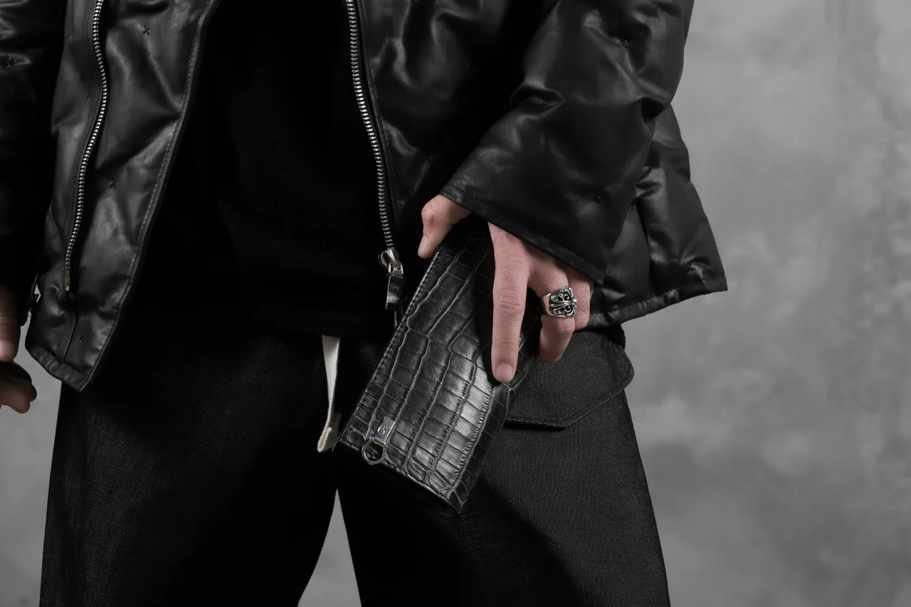 BACKLASH THE LINE exclusive HOODED DOWN JACKET / GUIDI CALF + POLISH WHITE GOOSE (BLACK) - Image 76