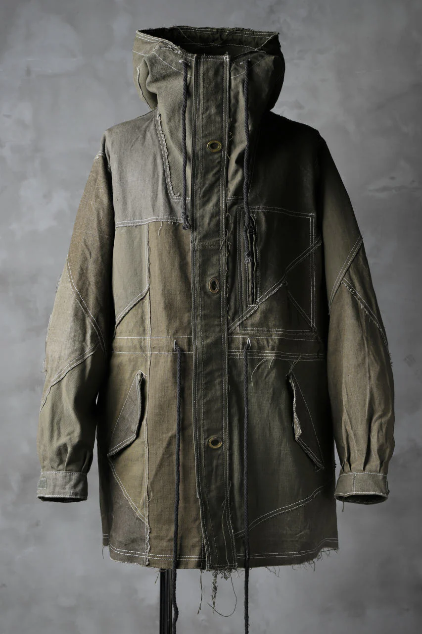 BACKLASH x LOOM exclusive RECONSTRUCTIVE HOODED JACKET / VINTAGE MILITARY CANVAS - Image 2