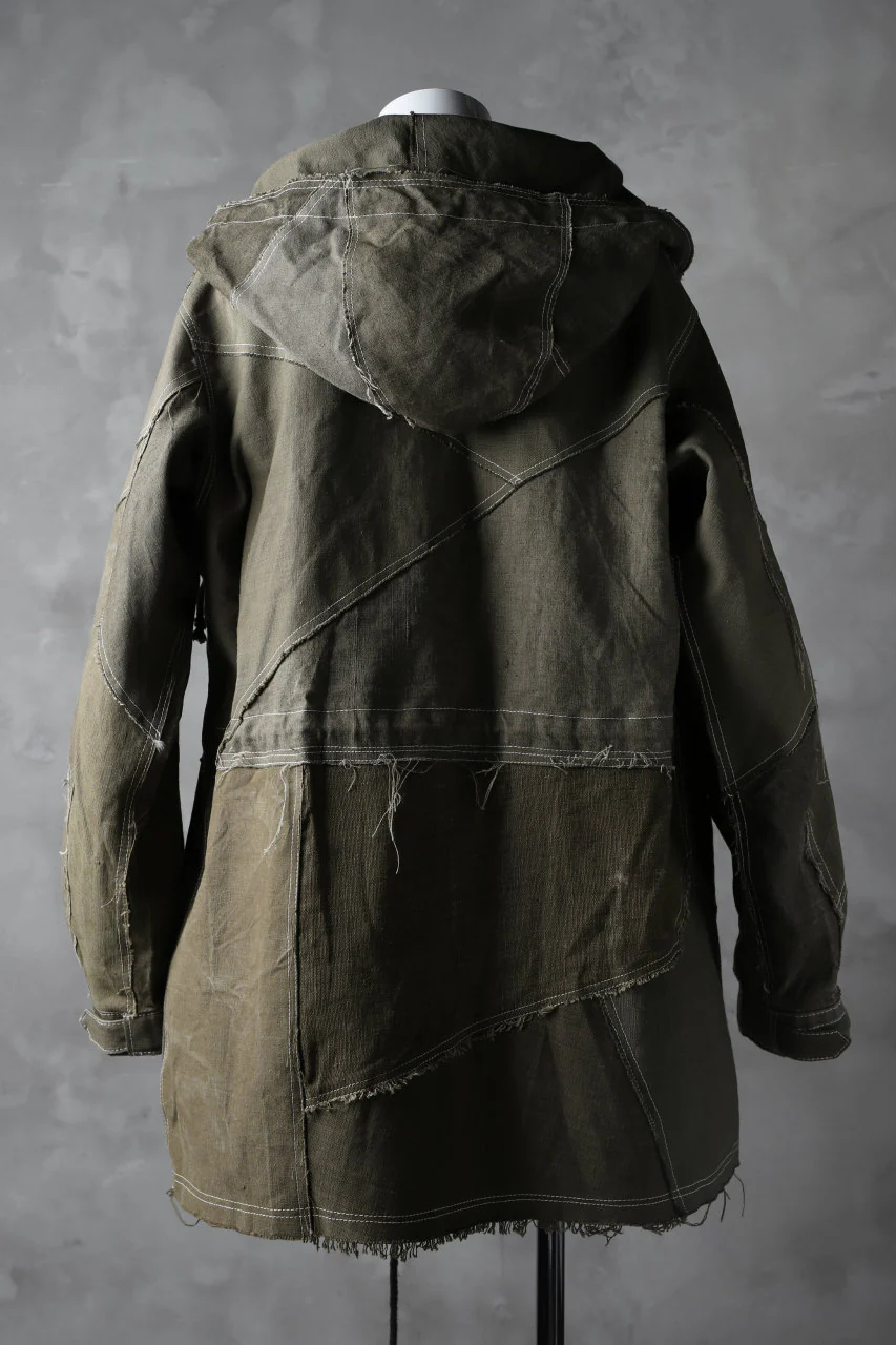 BACKLASH x LOOM exclusive RECONSTRUCTIVE HOODED JACKET / VINTAGE MILITARY CANVAS - Image 6