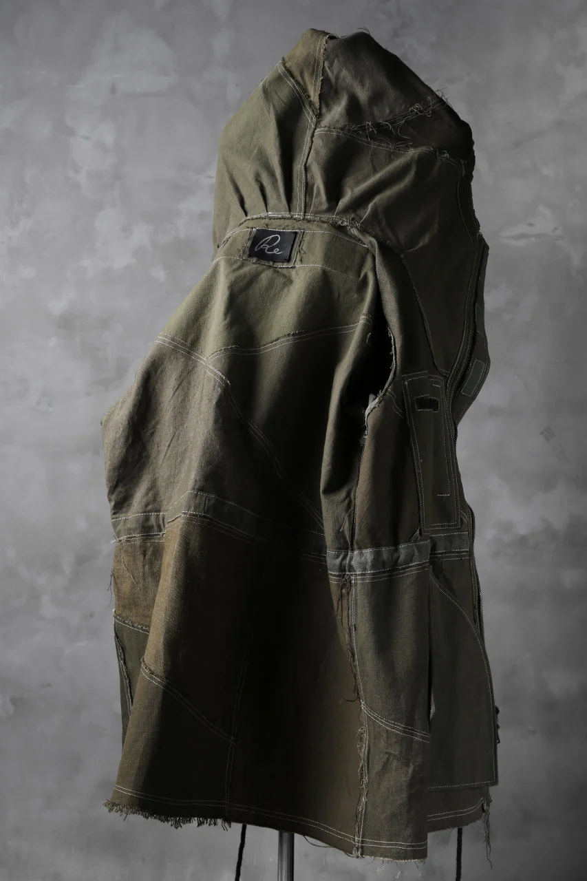 BACKLASH x LOOM exclusive RECONSTRUCTIVE HOODED JACKET / VINTAGE MILITARY CANVAS - Image 8