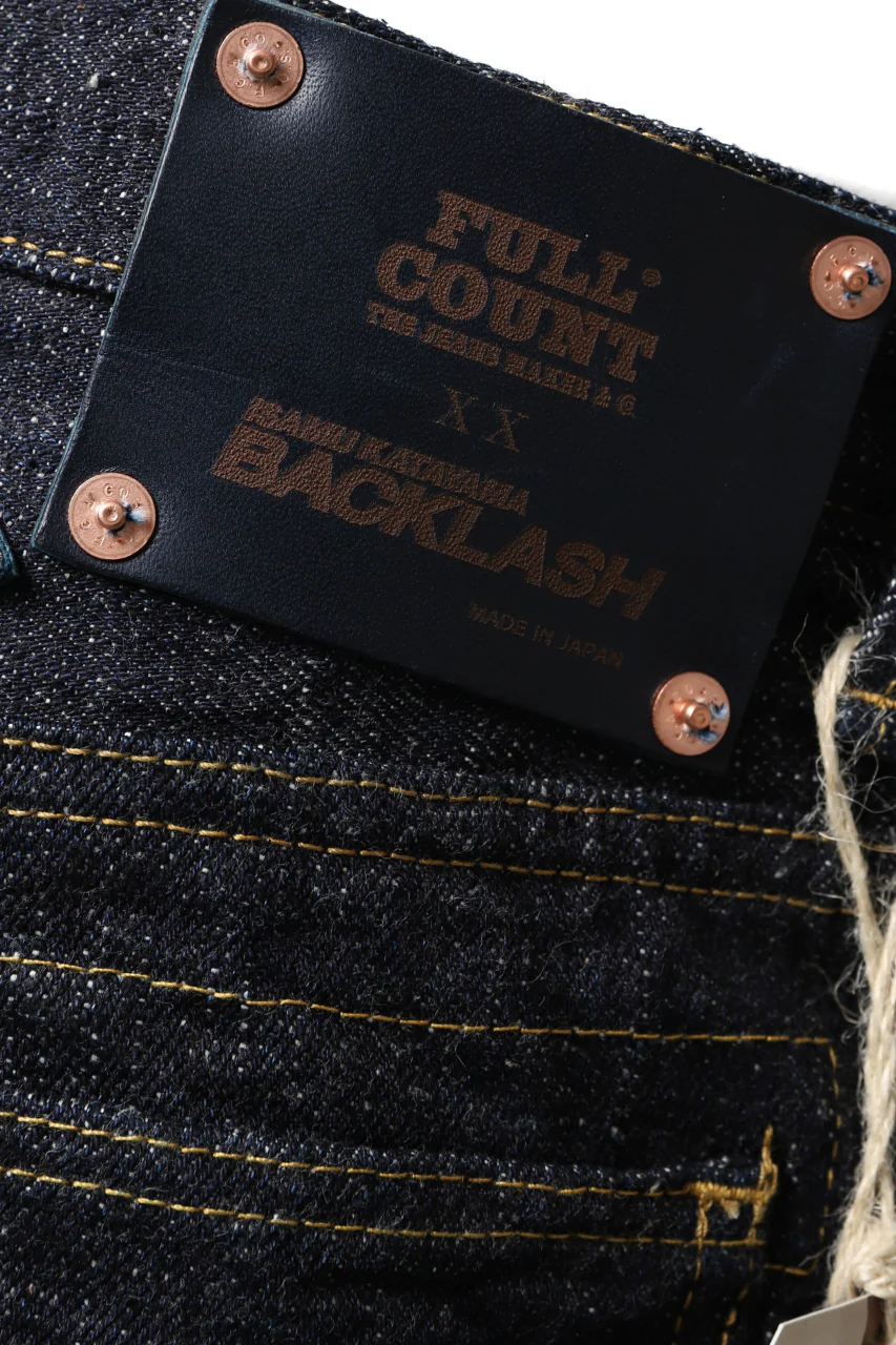 BACKLASH xx FULLCOUNT Collaboration BOOTCUT PANTS / 15.5oz ZIMBABWE DENIM (INDIGO BLUE) - Image 15