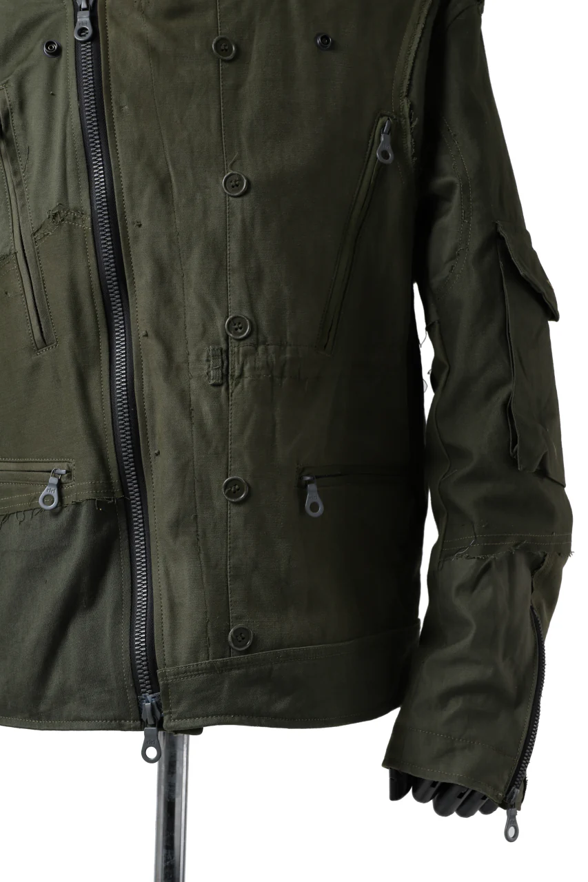 BACKLASH xx LOOM exclusive The Re-BUILD VINTAGE CUSTOM DOUBLE RIDERS JACKET (ARMY FIELD-A) - Image 11