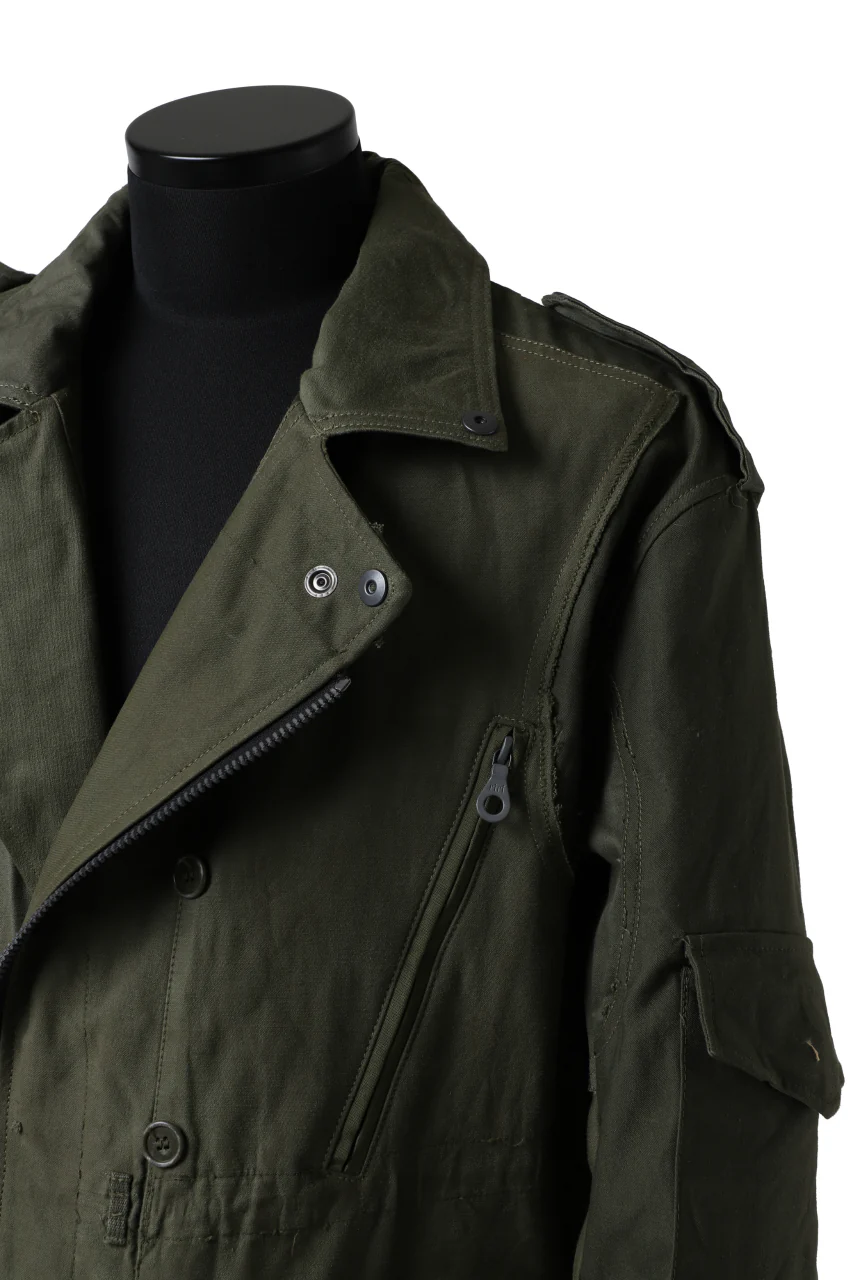 BACKLASH xx LOOM exclusive The Re-BUILD VINTAGE CUSTOM DOUBLE RIDERS JACKET (ARMY FIELD-A) - Image 17