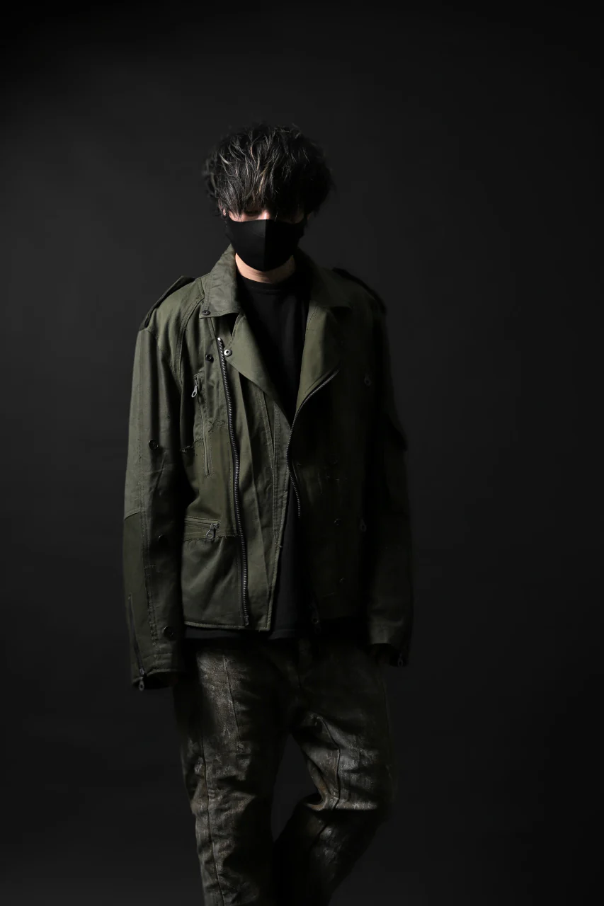 BACKLASH xx LOOM exclusive The Re-BUILD VINTAGE CUSTOM DOUBLE RIDERS JACKET (ARMY FIELD-A) - Image 27