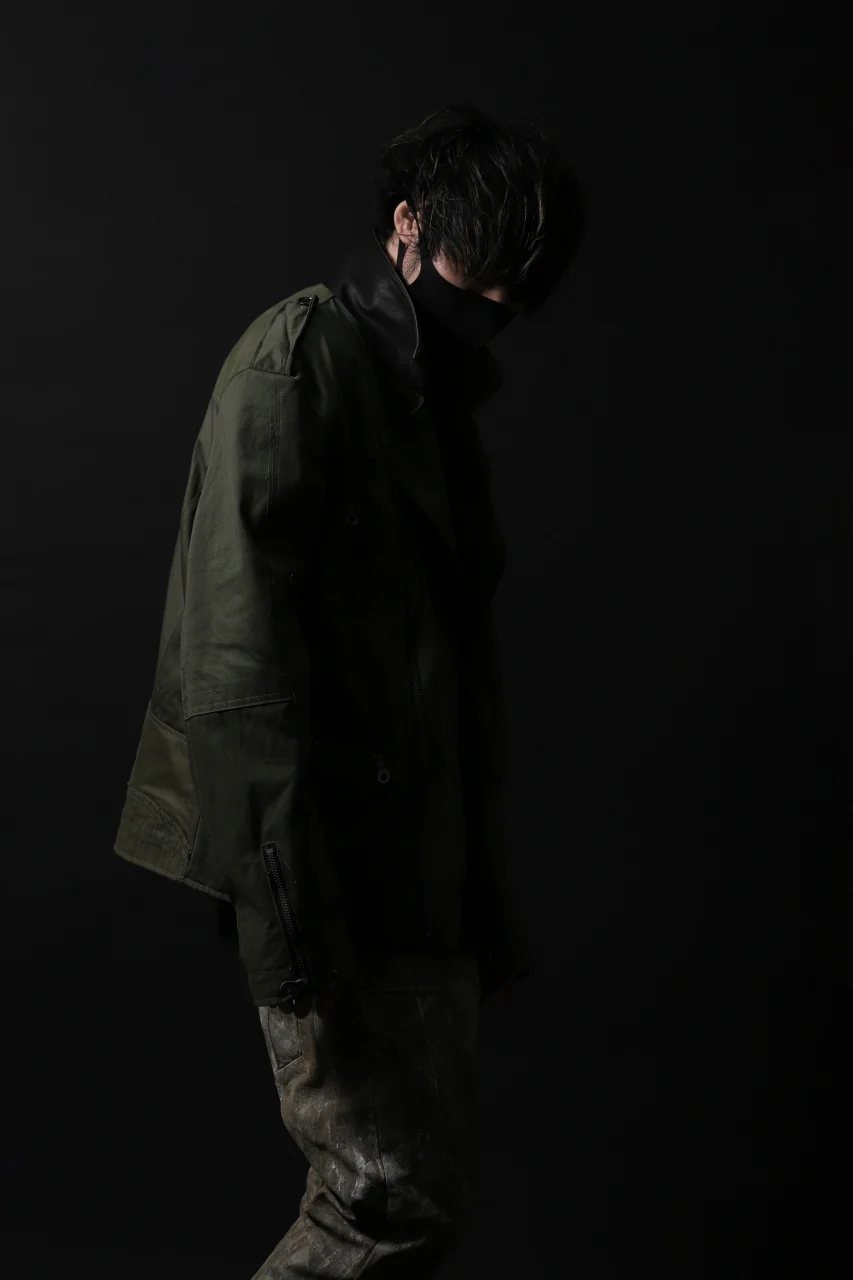 BACKLASH xx LOOM exclusive The Re-BUILD VINTAGE CUSTOM DOUBLE RIDERS JACKET (ARMY FIELD-A) - Image 31