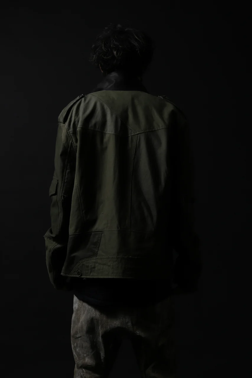 BACKLASH xx LOOM exclusive The Re-BUILD VINTAGE CUSTOM DOUBLE RIDERS JACKET (ARMY FIELD-A) - Image 34