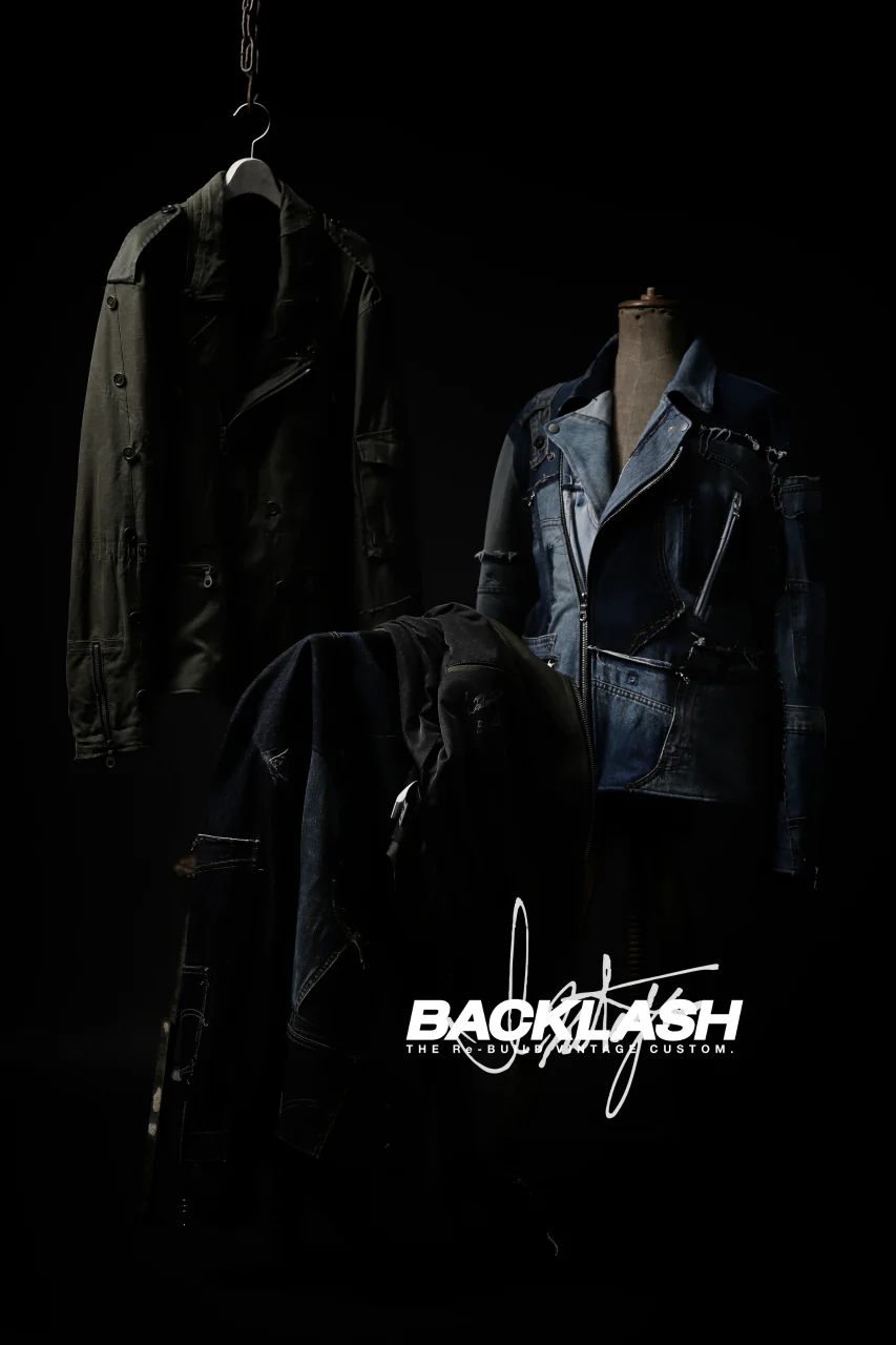 BACKLASH xx LOOM exclusive The Re-BUILD VINTAGE CUSTOM DOUBLE RIDERS JACKET (ARMY FIELD-A) - Image 48