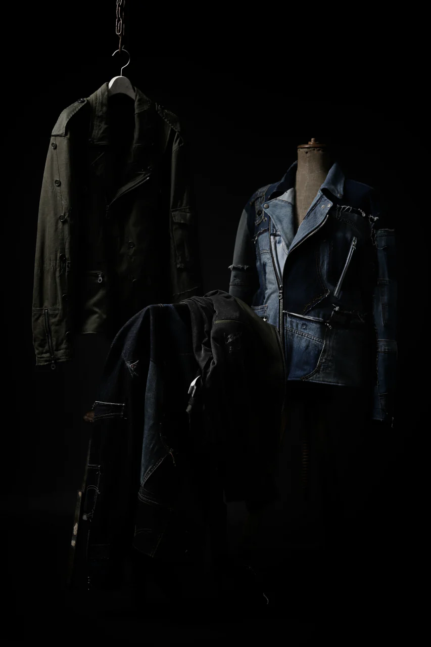 BACKLASH xx LOOM exclusive The Re-BUILD VINTAGE CUSTOM DOUBLE RIDERS JACKET (ARMY FIELD-A) - Image 50