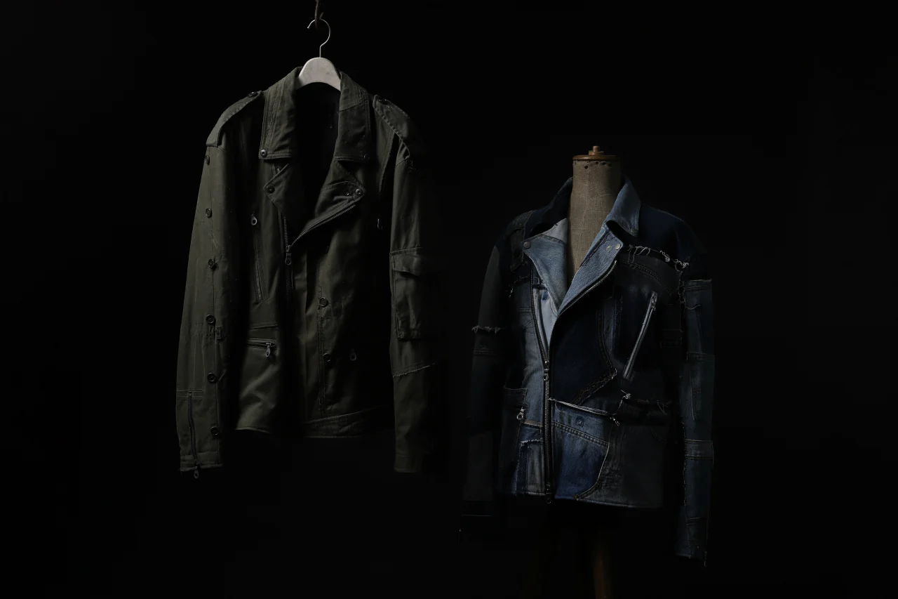 BACKLASH xx LOOM exclusive The Re-BUILD VINTAGE CUSTOM DOUBLE RIDERS JACKET (ARMY FIELD-A) - Image 68