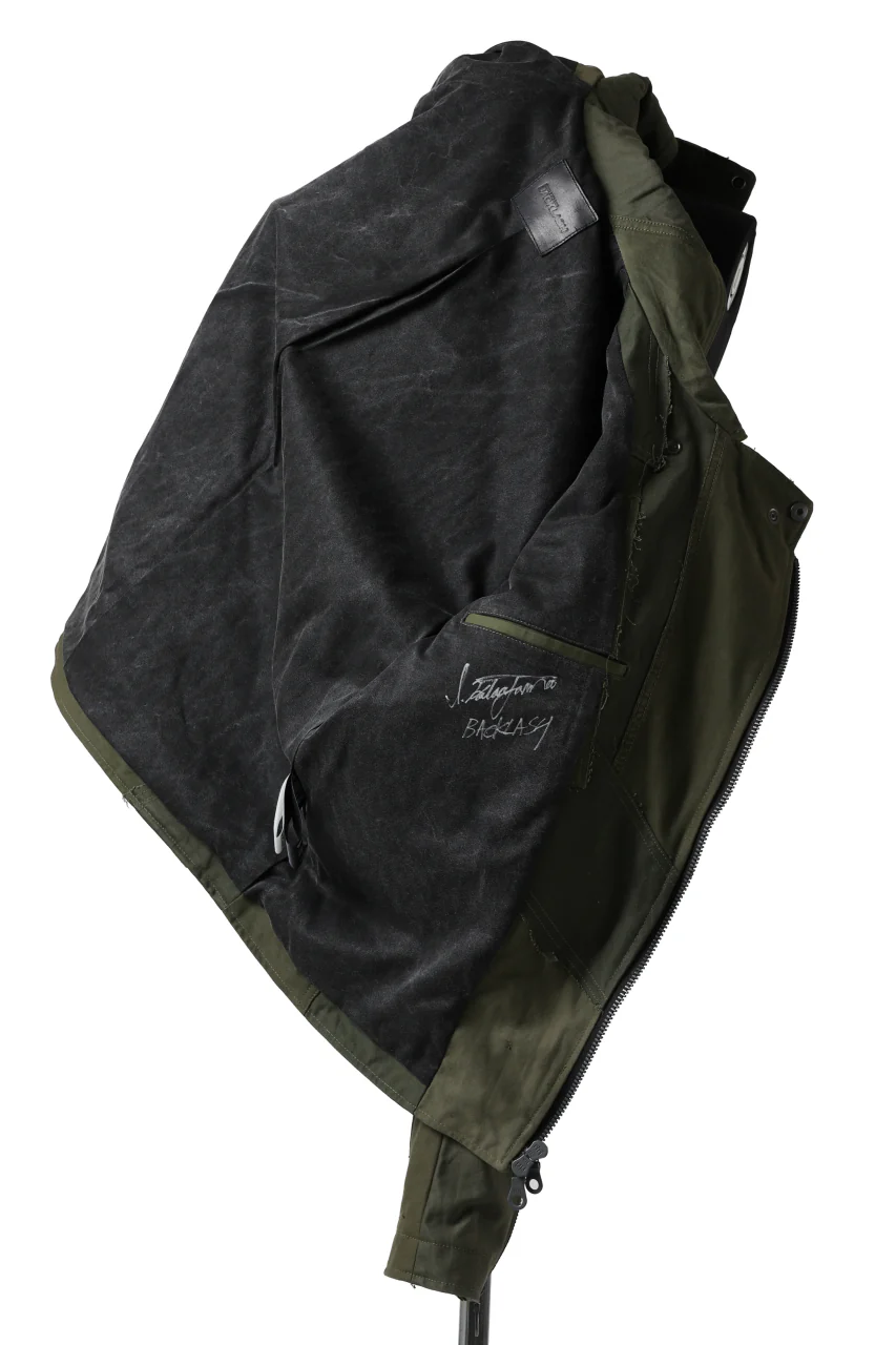 BACKLASH xx LOOM exclusive The Re-BUILD VINTAGE CUSTOM DOUBLE RIDERS JACKET (ARMY FIELD-A) - Image 8