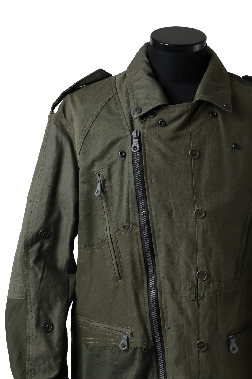 BACKLASH xx LOOM exclusive The Re-BUILD VINTAGE CUSTOM DOUBLE RIDERS JACKET (ARMY FIELD-A) - Image 9