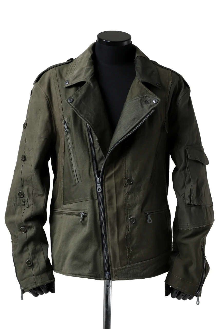 BACKLASH xx LOOM exclusive The Re-BUILD VINTAGE CUSTOM DOUBLE RIDERS JACKET (ARMY FIELD-B)
