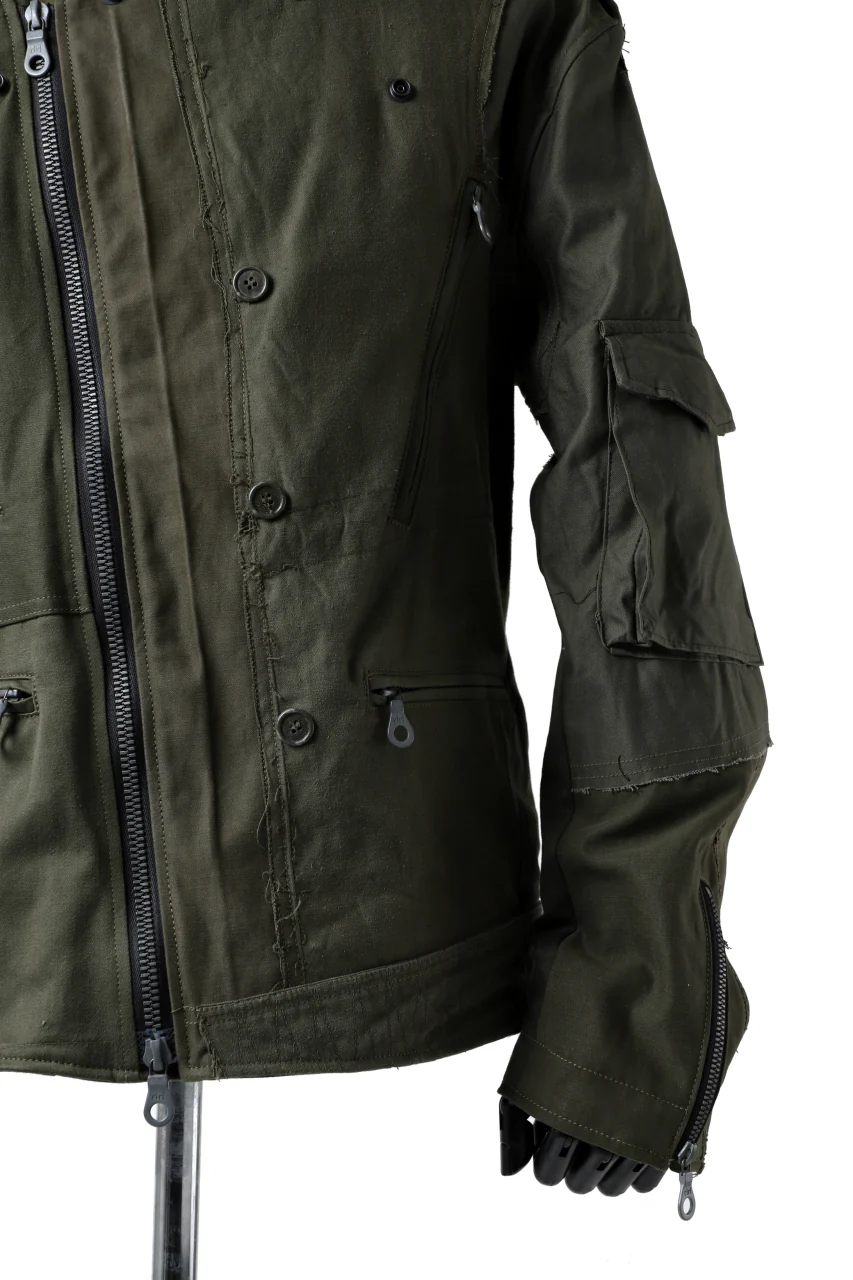 BACKLASH xx LOOM exclusive The Re-BUILD VINTAGE CUSTOM DOUBLE RIDERS JACKET (ARMY FIELD-B) - Image 13