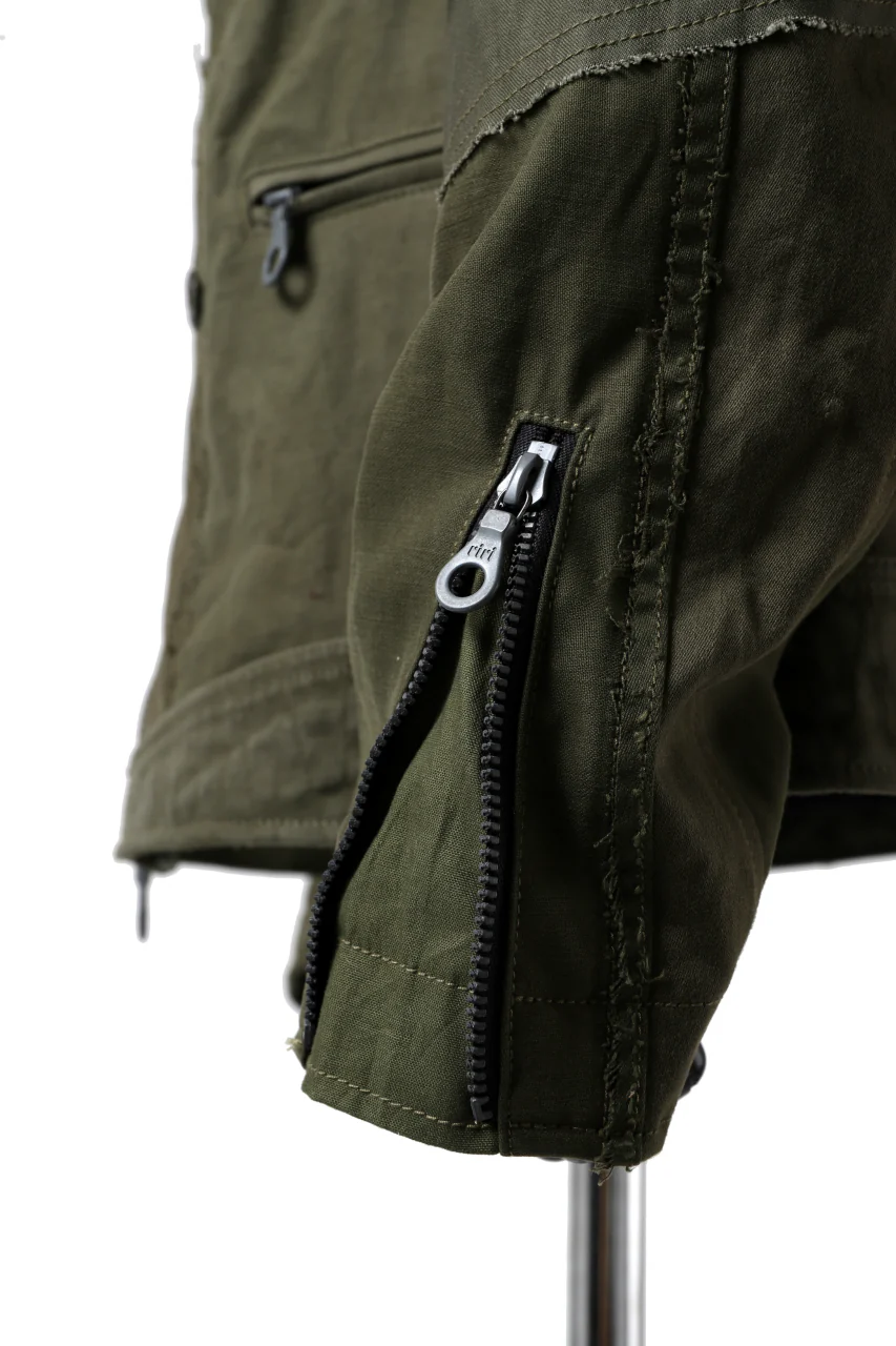 BACKLASH xx LOOM exclusive The Re-BUILD VINTAGE CUSTOM DOUBLE RIDERS JACKET (ARMY FIELD-B) - Image 24