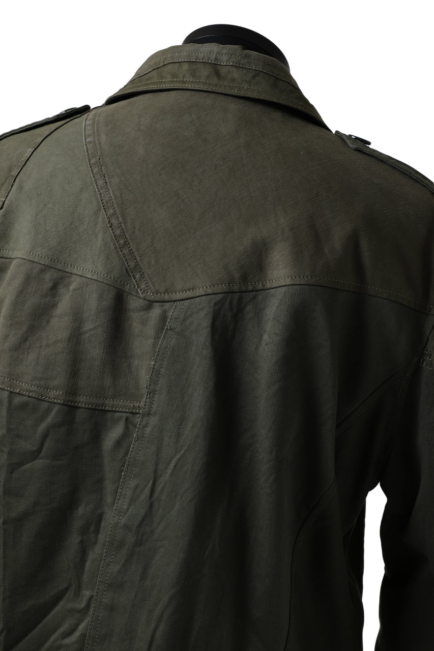 BACKLASH xx LOOM exclusive The Re-BUILD VINTAGE CUSTOM DOUBLE RIDERS JACKET (ARMY FIELD-B) - Image 28