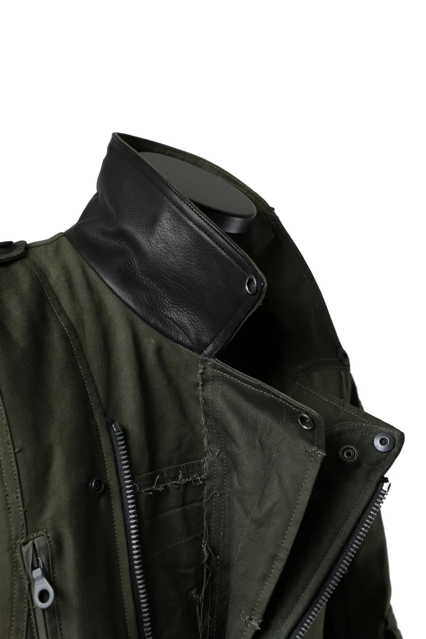 BACKLASH xx LOOM exclusive The Re-BUILD VINTAGE CUSTOM DOUBLE RIDERS JACKET (ARMY FIELD-B) - Image 29
