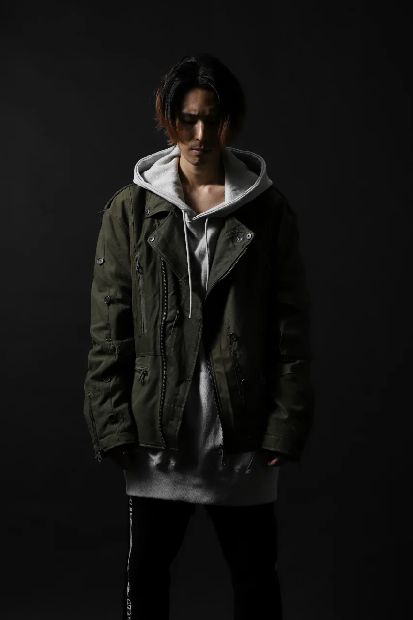 BACKLASH xx LOOM exclusive The Re-BUILD VINTAGE CUSTOM DOUBLE RIDERS JACKET (ARMY FIELD-B) - Image 33