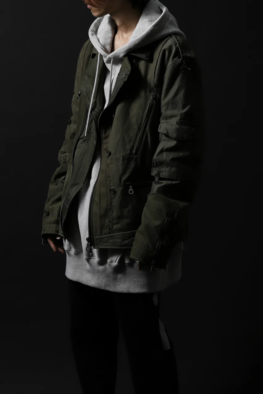 BACKLASH xx LOOM exclusive The Re-BUILD VINTAGE CUSTOM DOUBLE RIDERS JACKET (ARMY FIELD-B) - Image 35