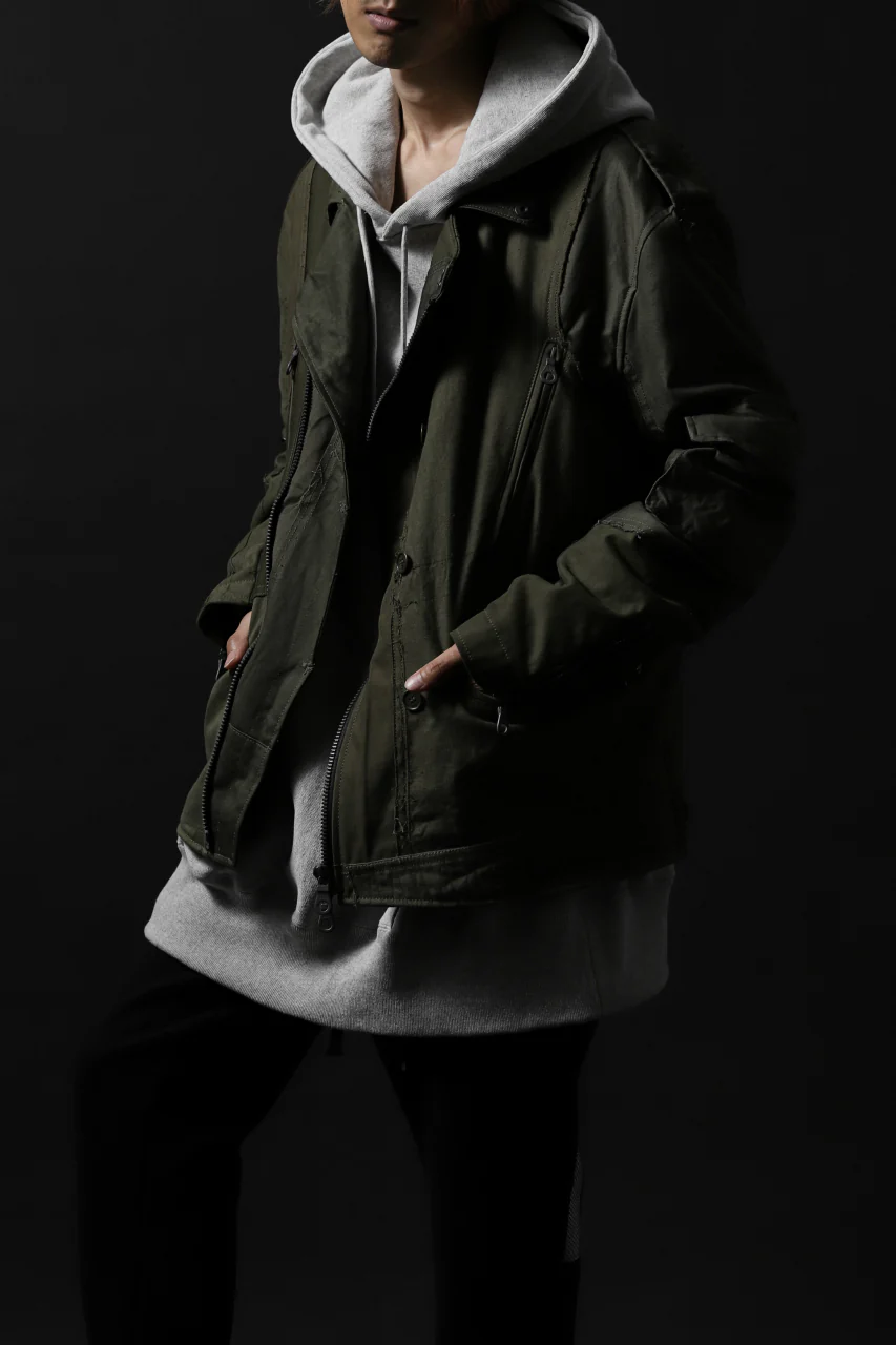 BACKLASH xx LOOM exclusive The Re-BUILD VINTAGE CUSTOM DOUBLE RIDERS JACKET (ARMY FIELD-B) - Image 36