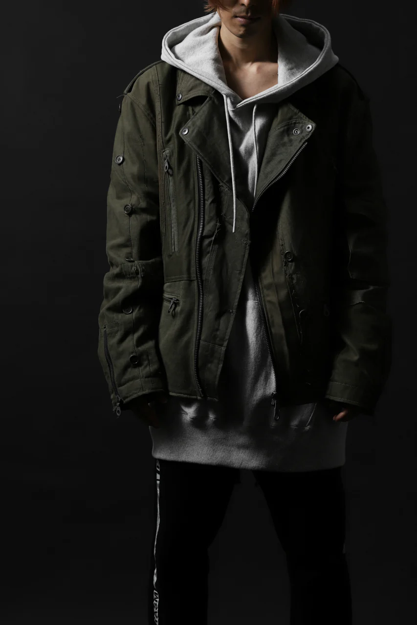 BACKLASH xx LOOM exclusive The Re-BUILD VINTAGE CUSTOM DOUBLE RIDERS JACKET (ARMY FIELD-B) - Image 38