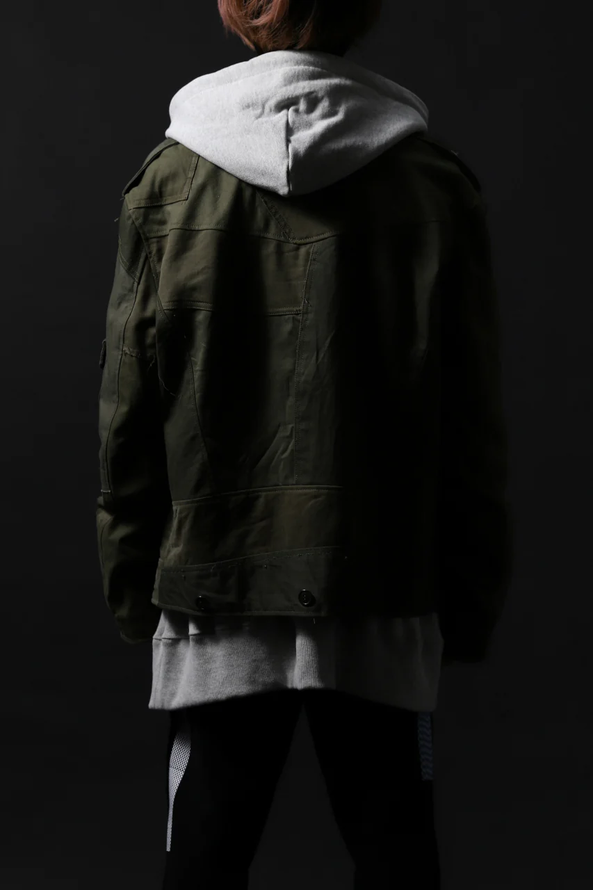 BACKLASH xx LOOM exclusive The Re-BUILD VINTAGE CUSTOM DOUBLE RIDERS JACKET (ARMY FIELD-B) - Image 39