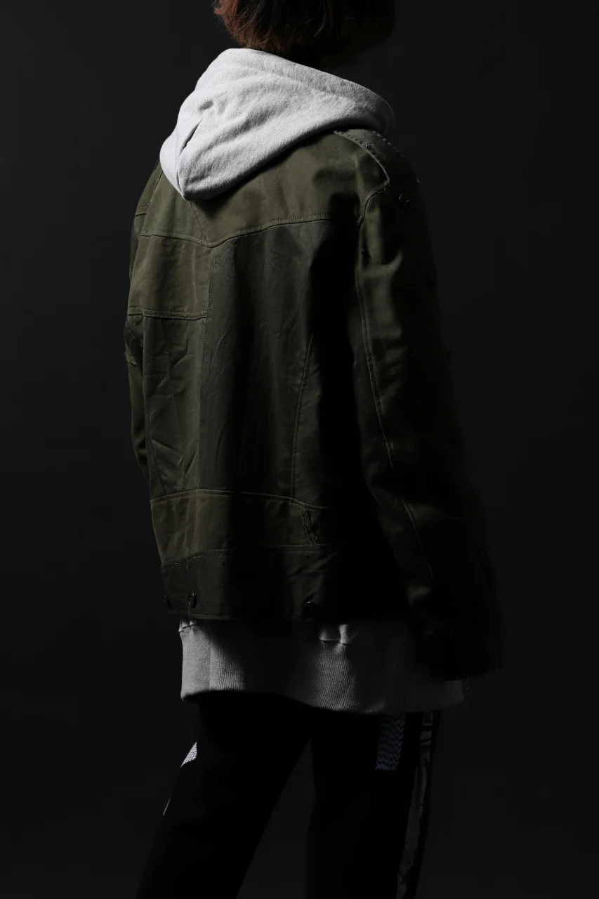 BACKLASH xx LOOM exclusive The Re-BUILD VINTAGE CUSTOM DOUBLE RIDERS JACKET (ARMY FIELD-B) - Image 40