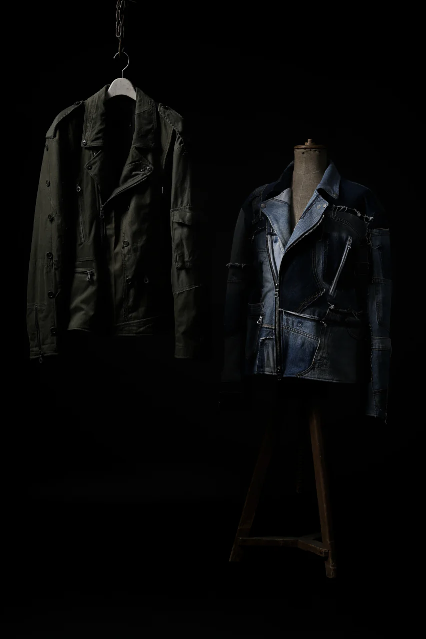 BACKLASH xx LOOM exclusive The Re-BUILD VINTAGE CUSTOM DOUBLE RIDERS JACKET (ARMY FIELD-B) - Image 55