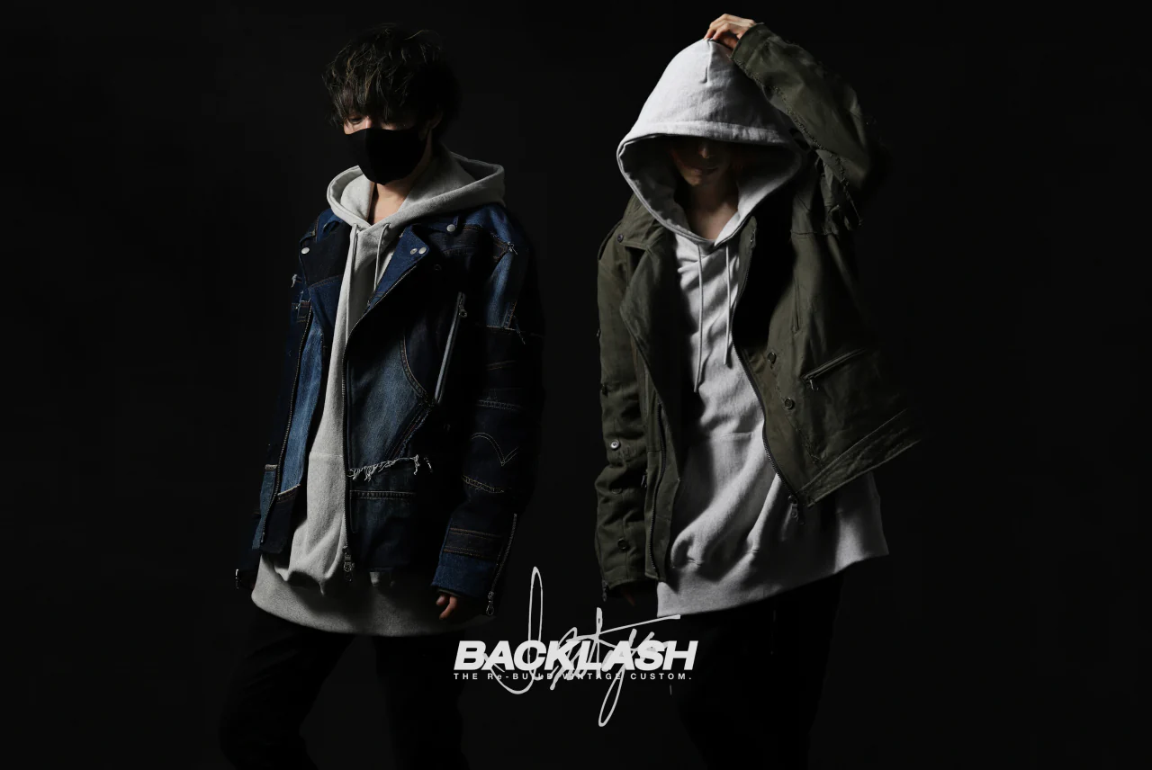 BACKLASH xx LOOM exclusive The Re-BUILD VINTAGE CUSTOM DOUBLE RIDERS JACKET (ARMY FIELD-B) - Image 71