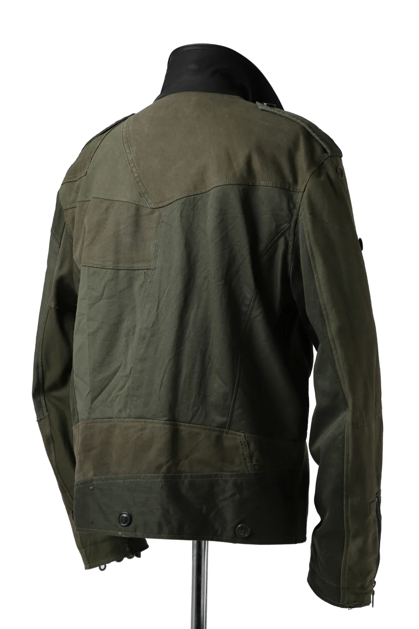 BACKLASH xx LOOM exclusive The Re-BUILD VINTAGE CUSTOM DOUBLE RIDERS JACKET (ARMY FIELD-B) - Image 8