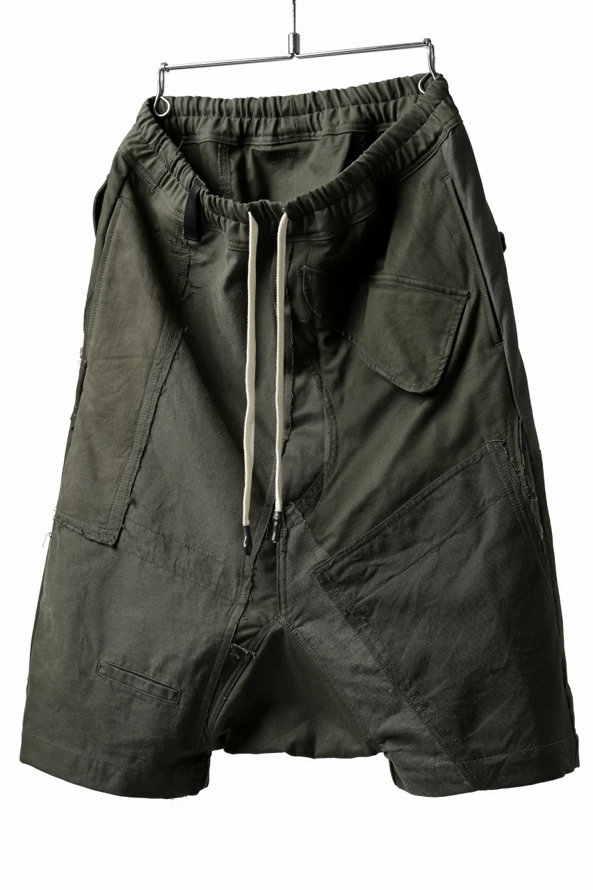 BACKLASH xx LOOM exclusive The Re-BUILD VINTAGE CUSTOM SARROUEL SHORTS (ARMY FIELD-A) - Image 3