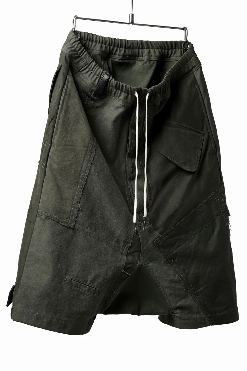 BACKLASH xx LOOM exclusive The Re-BUILD VINTAGE CUSTOM SARROUEL SHORTS (ARMY FIELD-A) - Image 4