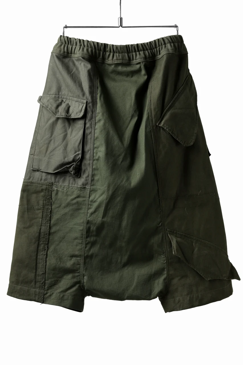 BACKLASH xx LOOM exclusive The Re-BUILD VINTAGE CUSTOM SARROUEL SHORTS (ARMY FIELD-A) - Image 5