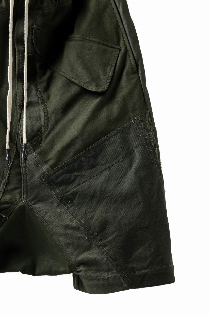 BACKLASH xx LOOM exclusive The Re-BUILD VINTAGE CUSTOM SARROUEL SHORTS (ARMY FIELD-A) - Image 6