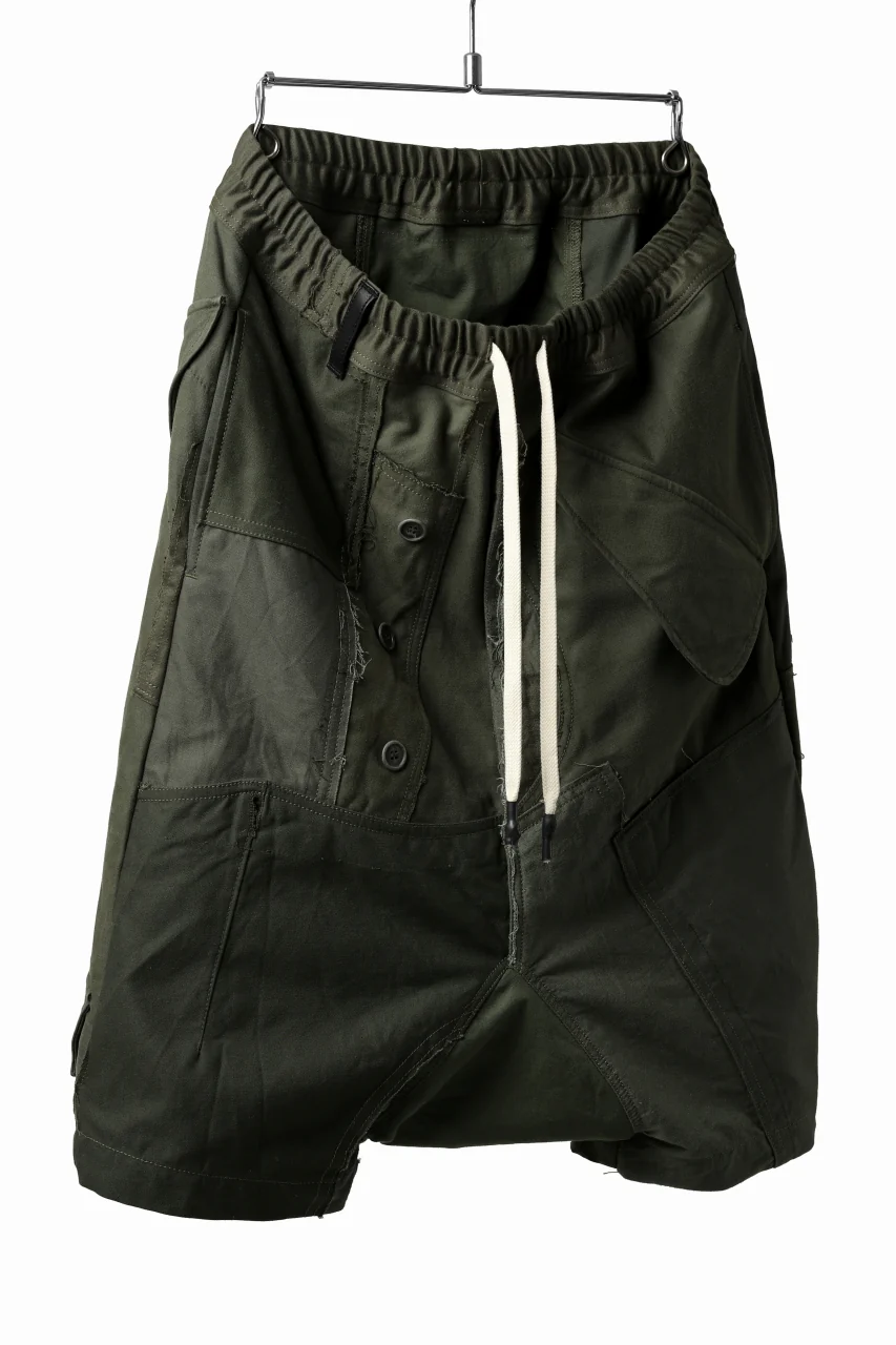 BACKLASH xx LOOM exclusive The Re-BUILD VINTAGE CUSTOM SARROUEL SHORTS (ARMY FIELD-B) - Image 4