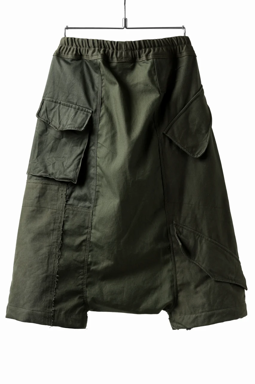 BACKLASH xx LOOM exclusive The Re-BUILD VINTAGE CUSTOM SARROUEL SHORTS (ARMY FIELD-B) - Image 5