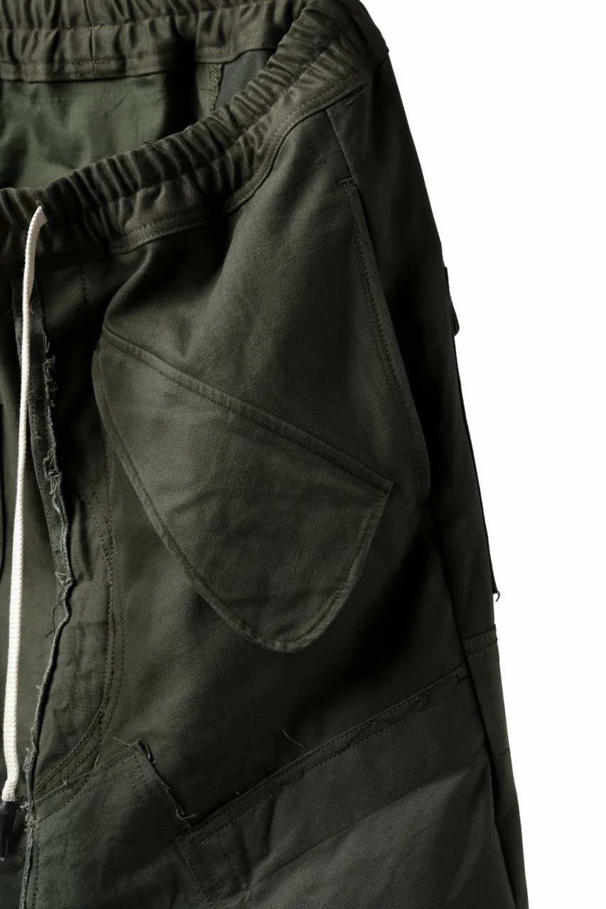 BACKLASH xx LOOM exclusive The Re-BUILD VINTAGE CUSTOM SARROUEL SHORTS (ARMY FIELD-B) - Image 6