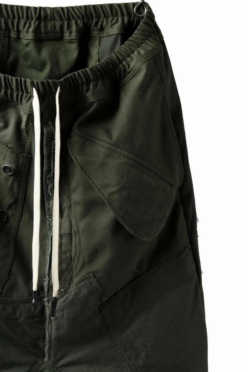 BACKLASH xx LOOM exclusive The Re-BUILD VINTAGE CUSTOM SARROUEL SHORTS (ARMY FIELD-B) - Image 7