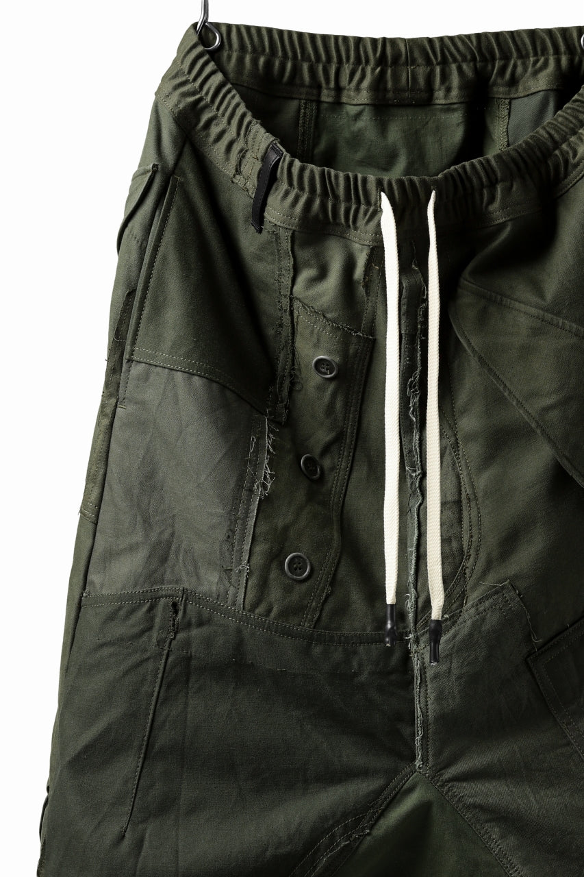 BACKLASH xx LOOM exclusive The Re-BUILD VINTAGE CUSTOM SARROUEL SHORTS (ARMY FIELD-B) - Image 8
