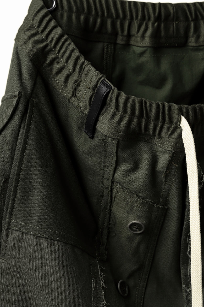 BACKLASH xx LOOM exclusive The Re-BUILD VINTAGE CUSTOM SARROUEL SHORTS (ARMY FIELD-B) - Image 9