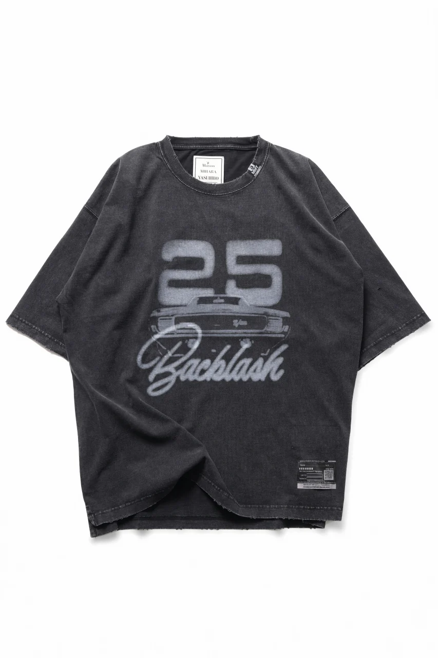 BACKLASH xx Maison MIHARA YASUHIRO 25th ANNIVERSARY GRAPHIC T-SHIRT (BLACK)