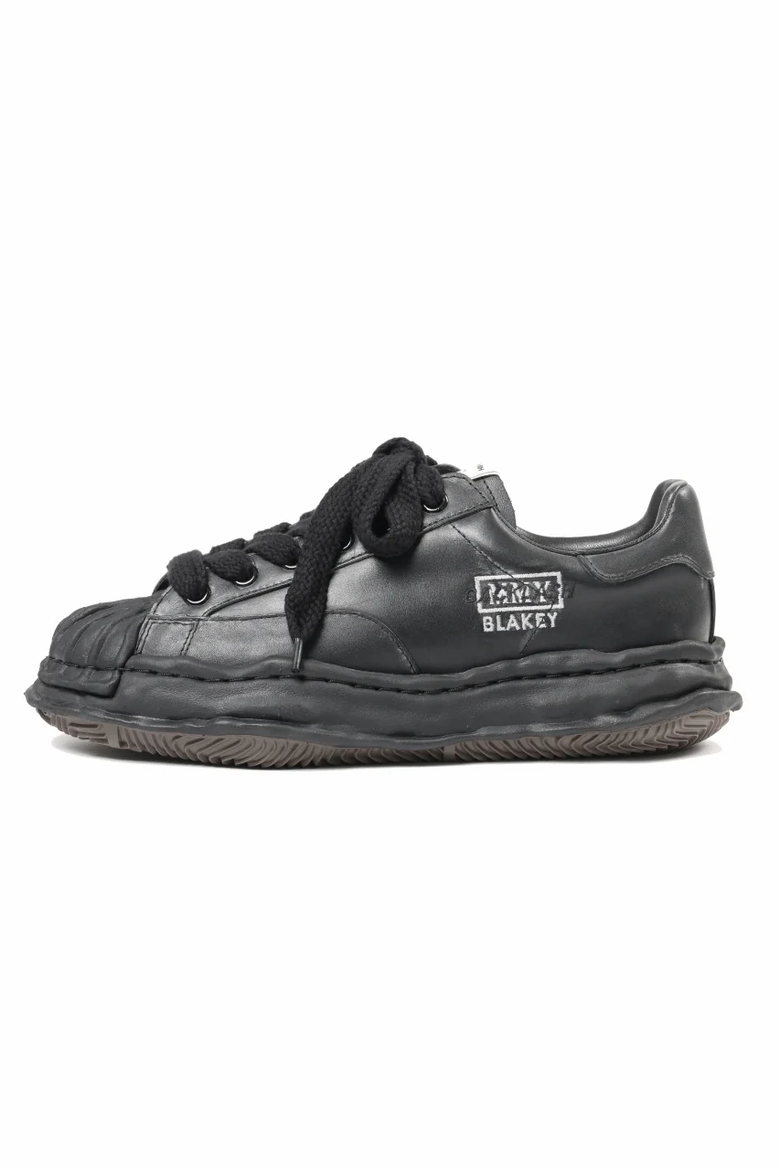 BACKLASH XX Maison MIHARA YASUHIRO “BLAKEY” OG SOLE STEER GARMEN-WAX-FINISH LOW-TOP SNEAKER (BLACK) - Image 3