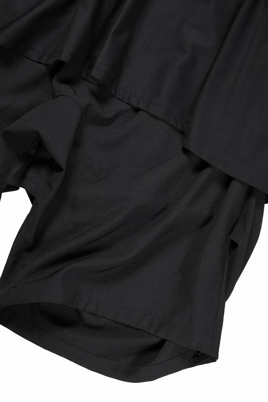 beauty : beast 8Q LAYERED SUPER WIDE SAROUEL PANTS (BLACK) - Image 7