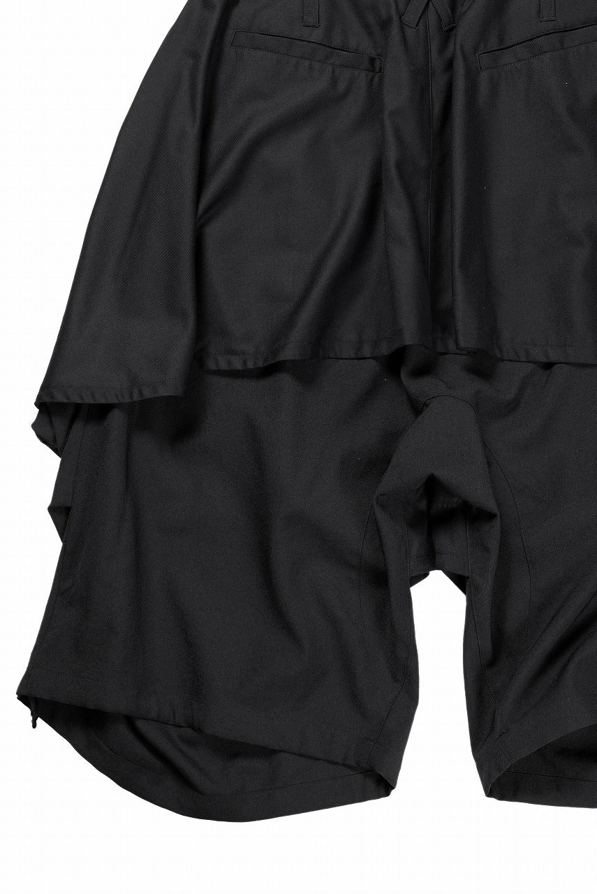 beauty : beast 8Q LAYERED SUPER WIDE SAROUEL PANTS (BLACK) - Image 8