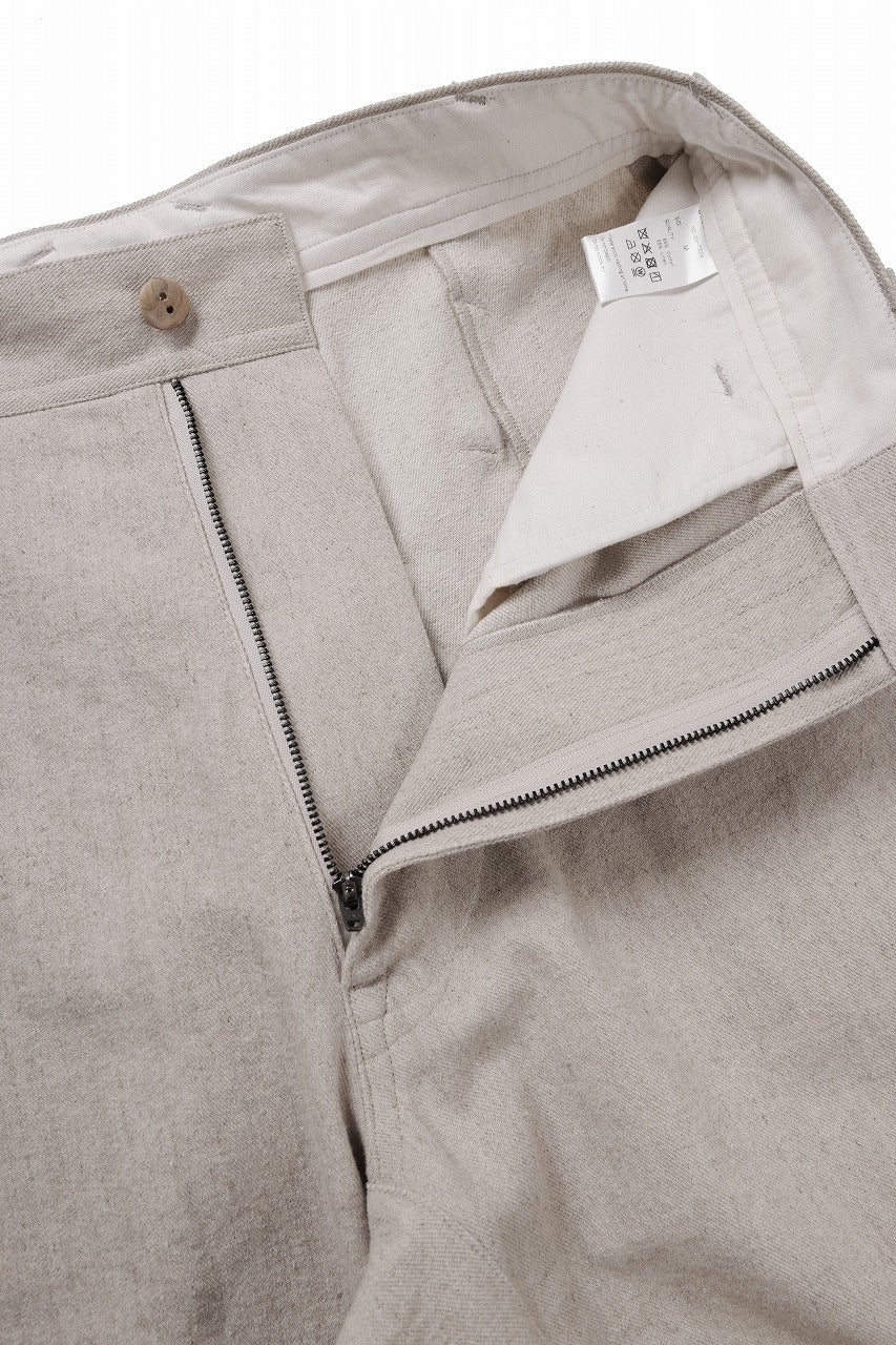 beauty : beast 8Q PUSSY PANTS / COTTON FLAX TWILL (BEIGE) - Image 10