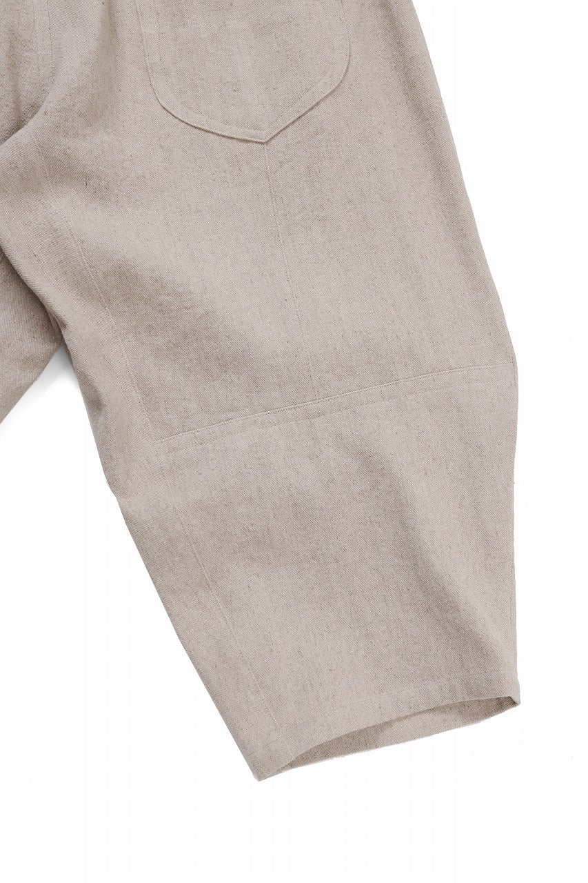 beauty : beast 8Q PUSSY PANTS / COTTON FLAX TWILL (BEIGE) - Image 14
