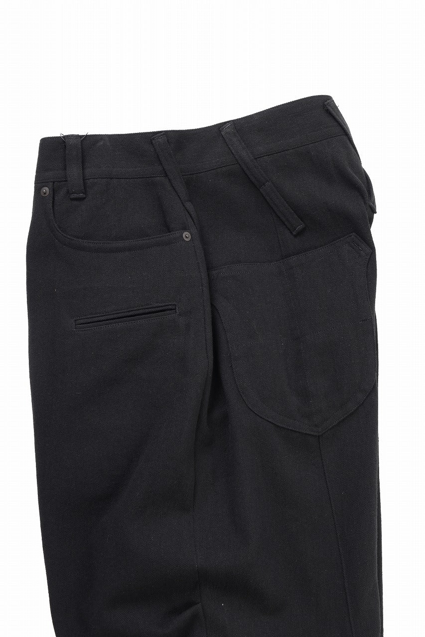 beauty : beast 8Q PUSSY PANTS / COTTON FLAX TWILL (BLACK) - Image 10