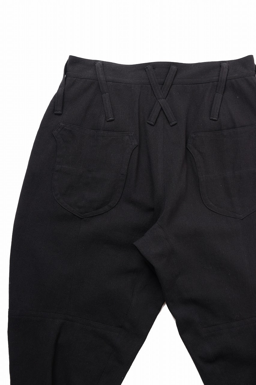 beauty : beast 8Q PUSSY PANTS / COTTON FLAX TWILL (BLACK) - Image 12